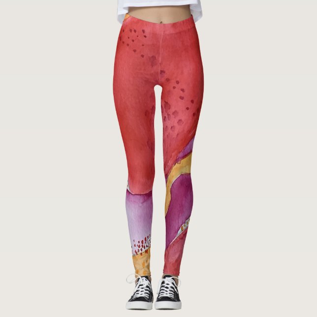 Leggings Guêtres de yoga d'écarlate de CALactive (Devant)