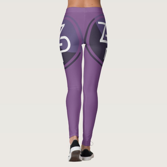 Leggings Guêtres de zPIV de PIVX pourpres (Dos)