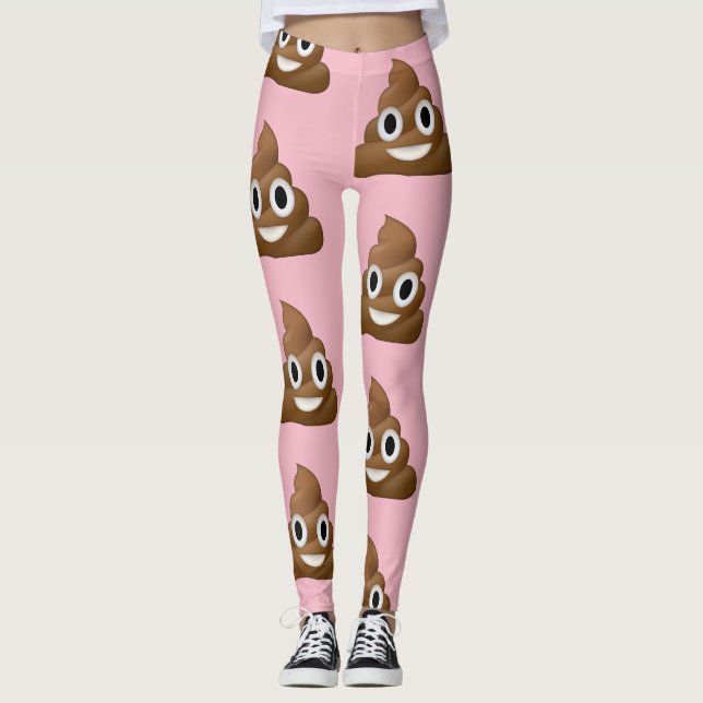 Leggings Guêtres d'Emoji de dunette (Devant)