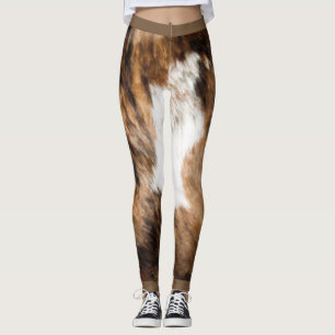 Leggings Guêtres d'impression de peau de vache