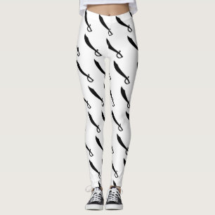 Leggings Guêtres d'impression de sabre d'abordage de pirat