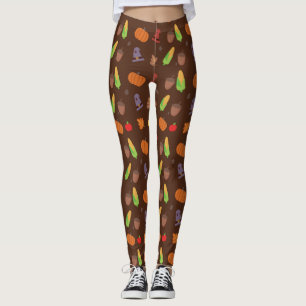Leggings Guêtres d'impression de thanksgiving