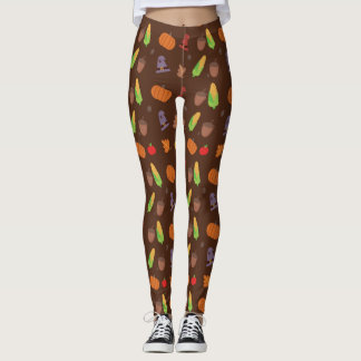 Leggings Guêtres d'impression de thanksgiving
