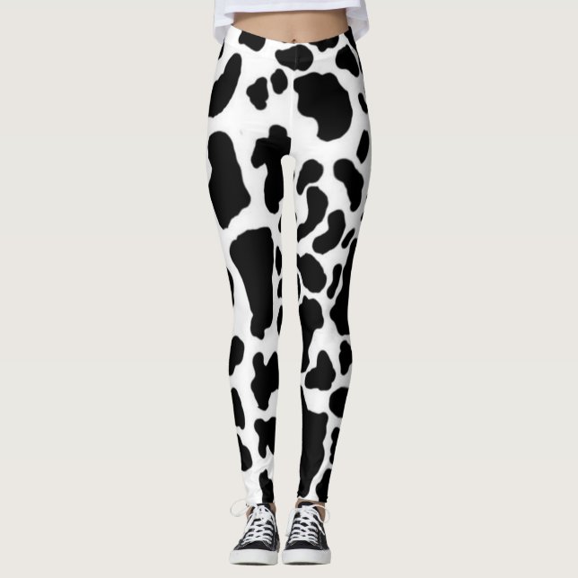Leggings Guêtres d'impression de vache (Devant)