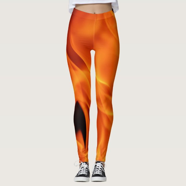 Leggings Guêtres d'impression du feu (Devant)