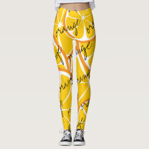 Leggings Guêtres d'Ornge d'agrume d'été - copie audacieuse