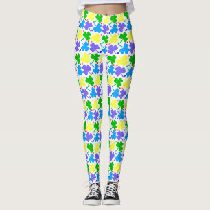 Leggings Guêtres du jour de St Patrick coloré de trèfles