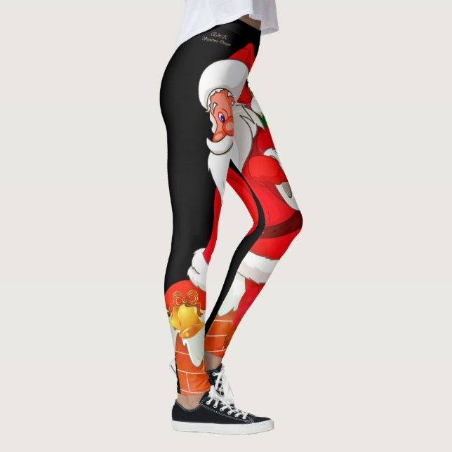 Leggings Guêtres du père noël de Noël (Droite)
