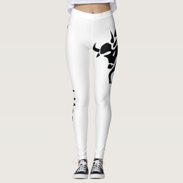 Leggings Guêtres du zodiaque du Taureau (Devant)