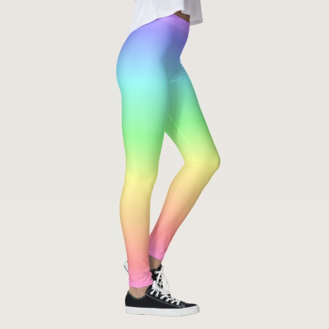 Leggings Guêtres en pastel d'arc-en-ciel (Droite)