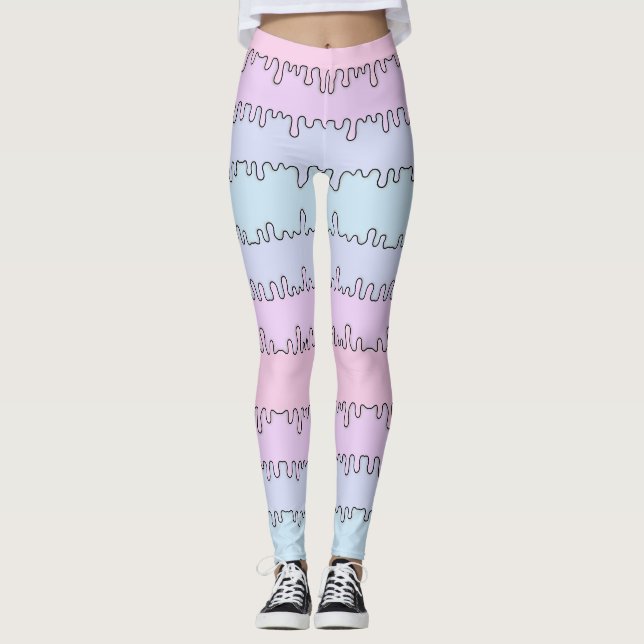 Leggings Guêtres en pastel de substance gluante (Devant)