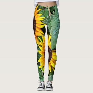 Leggings Guêtres ensoleillées de tournesol