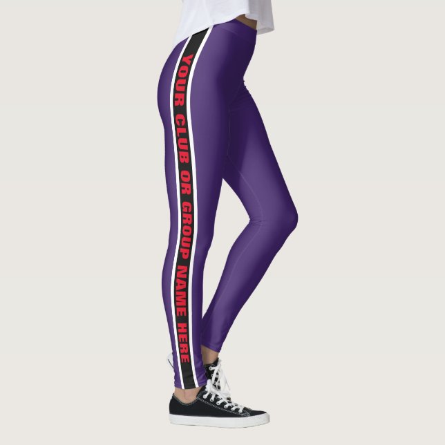 Leggings Guêtres faites sur commande de nom de club (Droite)