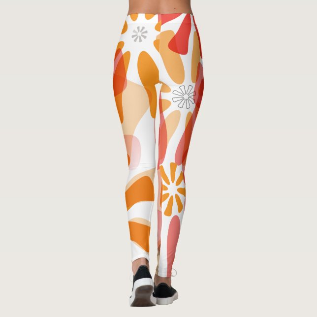 Leggings Guêtres florales avec la fusée (Dos)