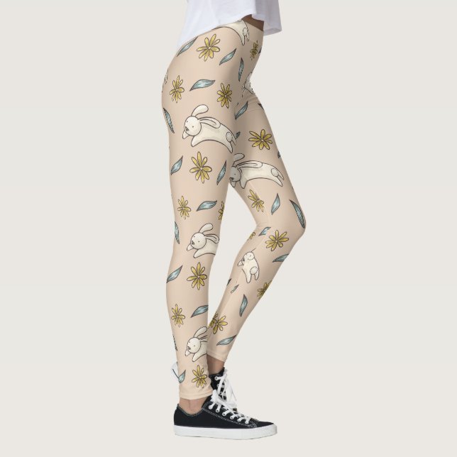 Leggings Guêtres florales élégantes de Pâques | de motif de (Droite)