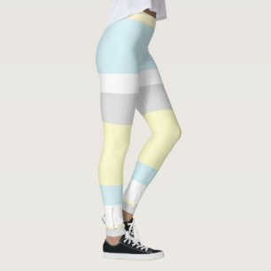 Leggings Guêtres focalisées de couleurs en pastel