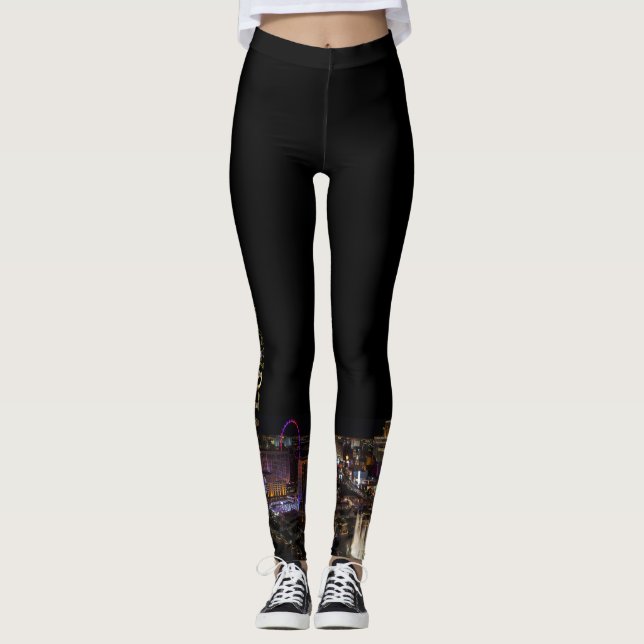 Leggings Guêtres fortes de Vegas (Devant)