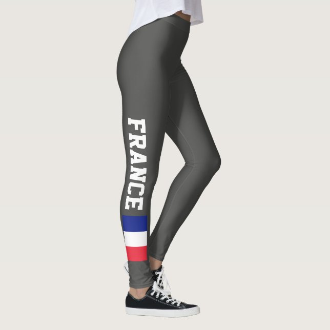 Leggings Guêtres françaises de drapeau pour le yoga de (Droite)