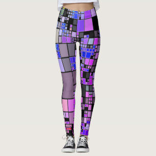 Leggings Guêtres géométriques roses pourpres de cool d'a