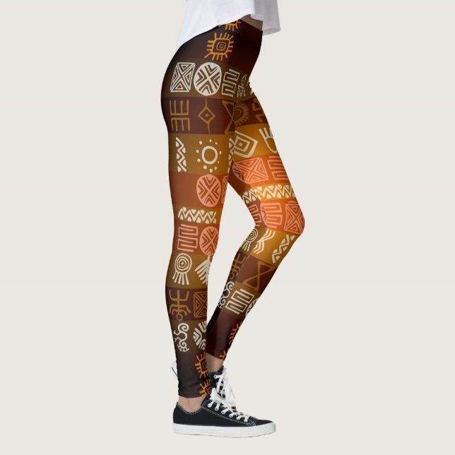 Leggings Guêtres géométriques tribales de motif de Tatoo (Droite)