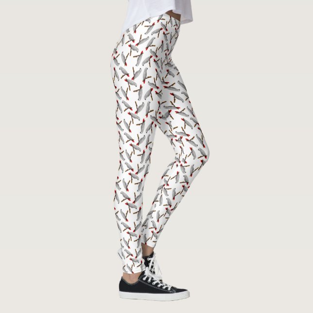 Leggings Guêtres grises de perroquet de gris africain (Droite)