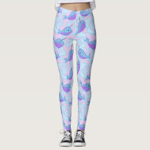 Guêtres heureuses de motif de Narwhal