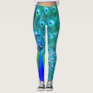 Leggings Guêtres impériales de paon d'impératrice