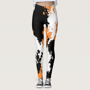 Leggings Guêtres impertinentes de Camo de fille - orange