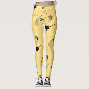 Leggings Guêtres jaune-clair de couleur de roche de