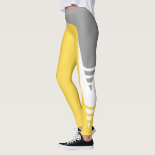 Leggings Guêtres jaunes/blanches/grises lumineuses de moti