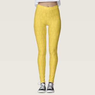 Leggings Guêtres jaunes de route de brique