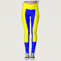 Guêtres jaunes et bleues