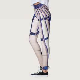 Leggings Guêtres "logées et nourries" chics de rayure