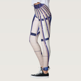 Leggings Guêtres "logées et nourries" chics de rayure