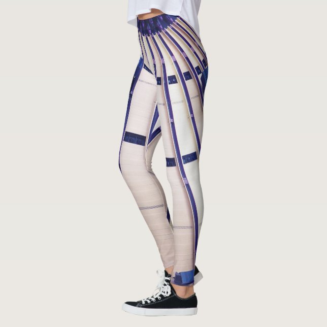 Leggings Guêtres "logées et nourries" chics de rayure (Gauche)