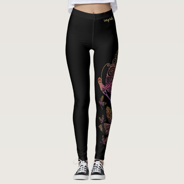 Leggings Guêtres lunatiques de libellule (Devant)