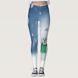 Leggings Guêtres mignonnes de bonhomme de neige