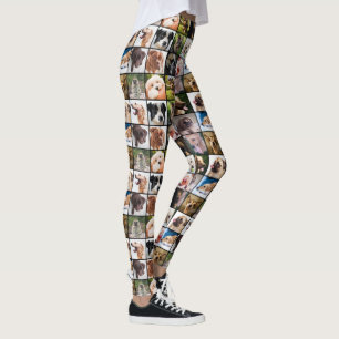 Leggings Guêtres mignonnes et drôles de collage de photo 