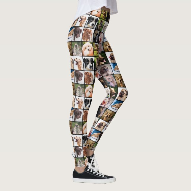 Leggings Guêtres mignonnes et drôles de collage de photo de (Droite)