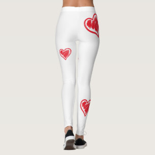 Leggings Guêtres mignonnes superbes de coeur pour la cours