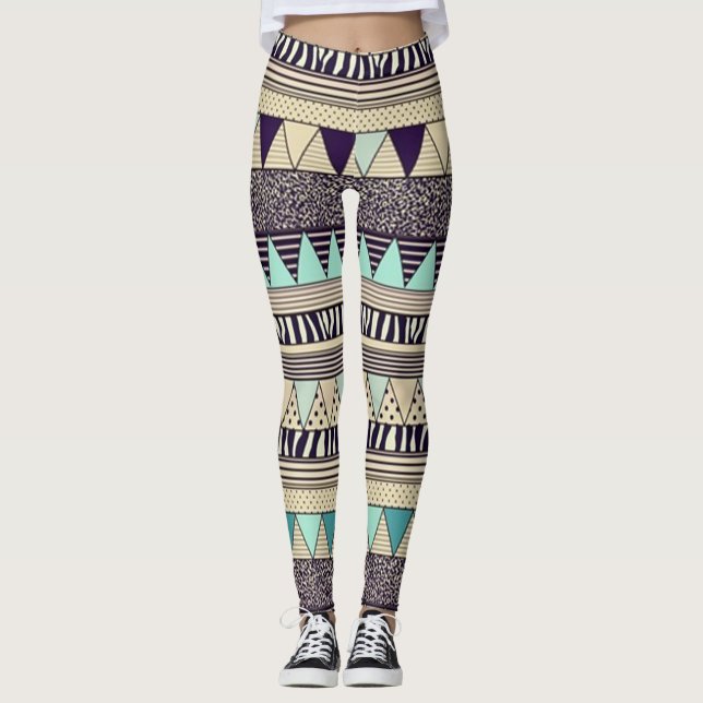 Leggings Guêtres/motif de Natif américain (Devant)
