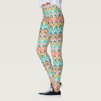 Guêtres multicolores de point de flamme d'Ikat