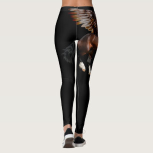 Leggings Guêtres noires avec la baie Pegasus