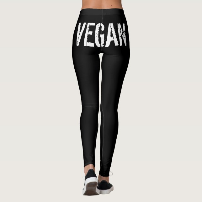 LEGGINGS GUÊTRES NOIRES DE LOGO "VÉGÉTALIEN" (Dos)
