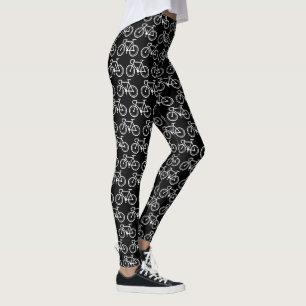 Leggings Guêtres noires et blanches d'impression de motif