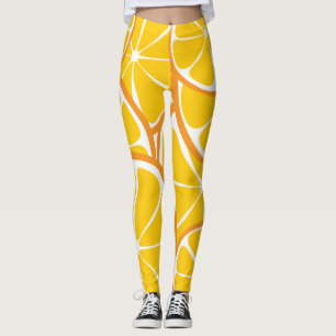 Leggings Guêtres oranges d'agrume d'été - copie audacieuse