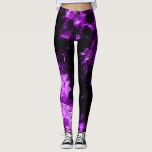 Leggings Guêtres pourpres au néon d'étoile d'éloge