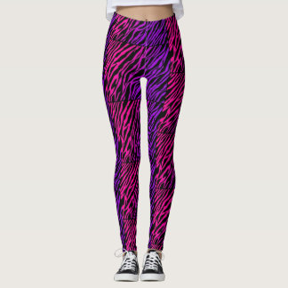 Leggings Guêtres pourpres roses géniales d'impression de