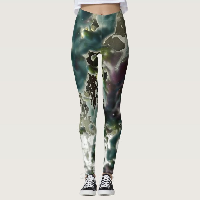Leggings Guêtres psychédéliques (Devant)