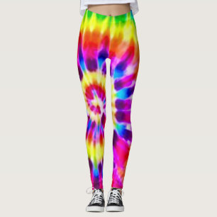 Leggings Guêtres psychédéliques de colorant de cravate